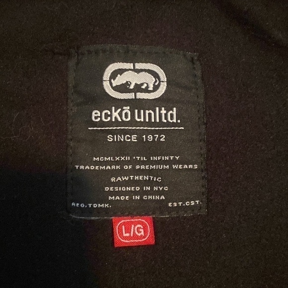Y2K Streetwear Zip Hoodie Large NWT Ecko Logo Tape 2000s Hip-Hop - Picture 12 of 14
